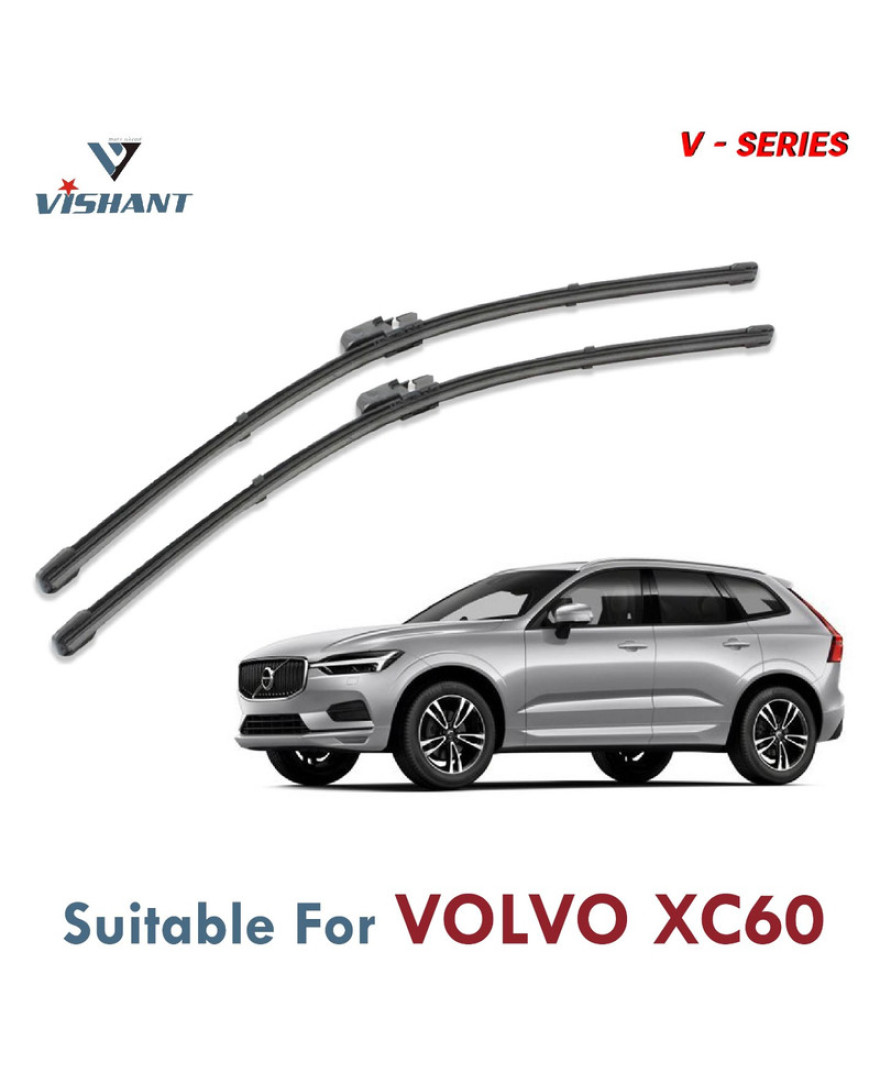 V Series Front Wiper Blade Suitable For Volvo XC60 | SIZE RH 26 Inch / LH 20 Inch | Pack of 2